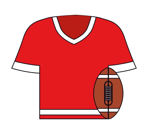 American football ball and tshirt vector design — стоковий вектор
