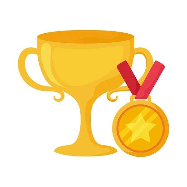 Isolated trophy and medal vector design — 스톡 벡터