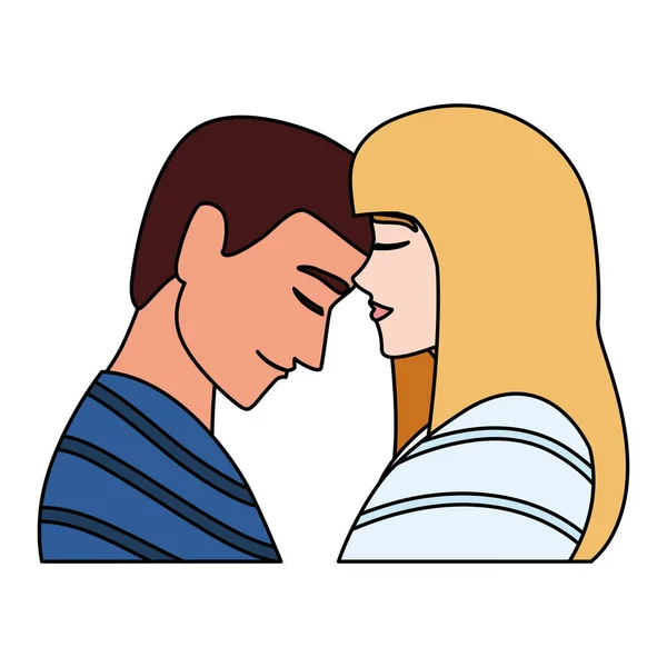 Pár zamilovaných, muž a žena objímají jeden druhého — Stockový vektor