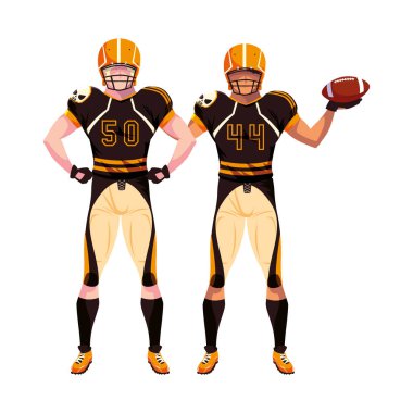 Amerikan futbolu, üniformalı sporcular.