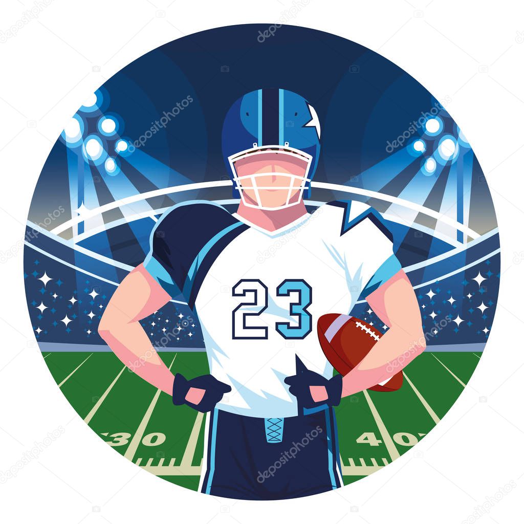 man player american football , sportsman with uniform