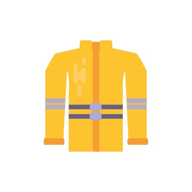 İzole edilmiş itfaiyeci ceketi vektör tasarımı