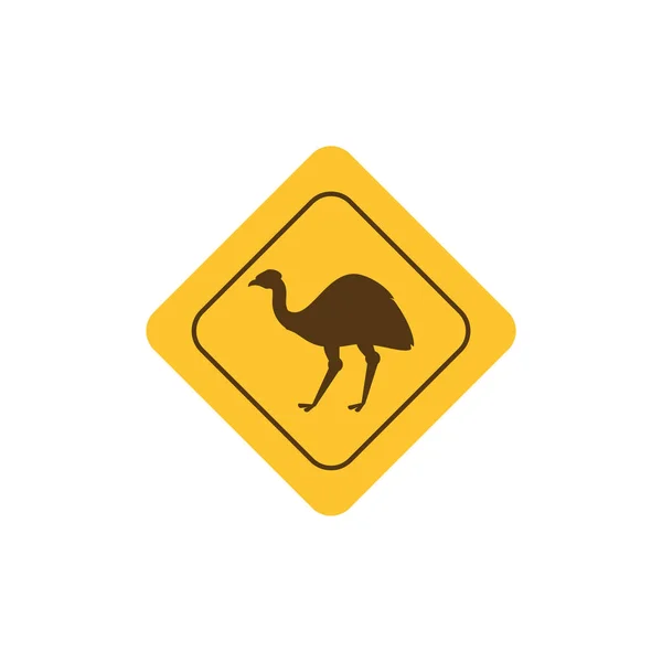 Desenho vetorial de banner emu australiano — Vetor de Stock