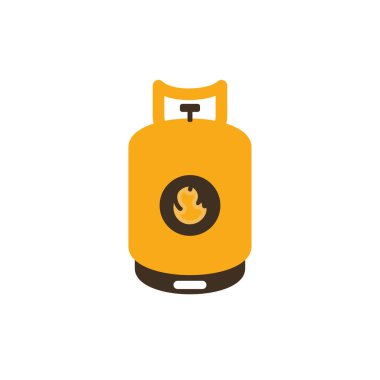 Alev vektör dizaynlı izole yağ kulesi