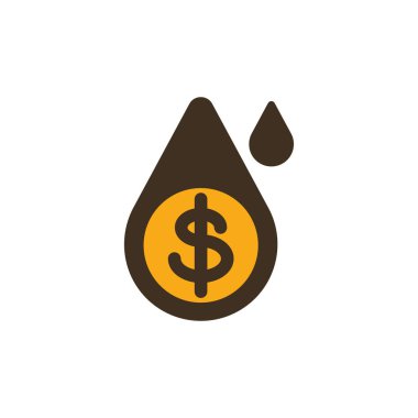 Alev vektör dizaynlı izole yağ kulesi