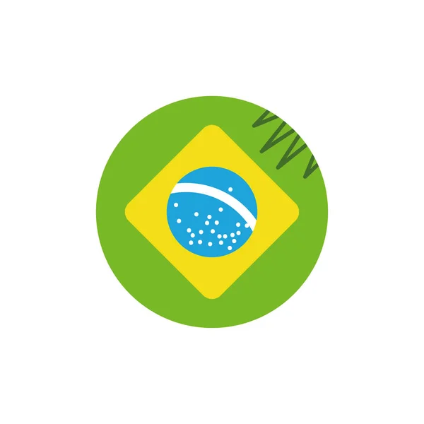 Brezilya vektör tasarımından izole edilmiş garota — Stok Vektör