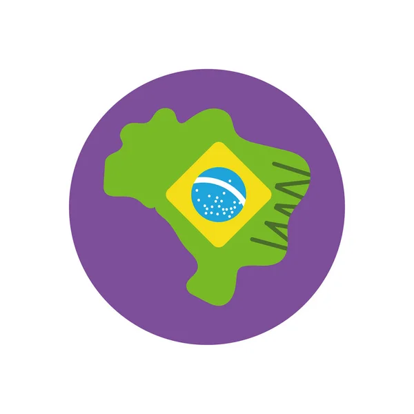 Isolada garota do desenho vetorial do brasil —  Vetores de Stock
