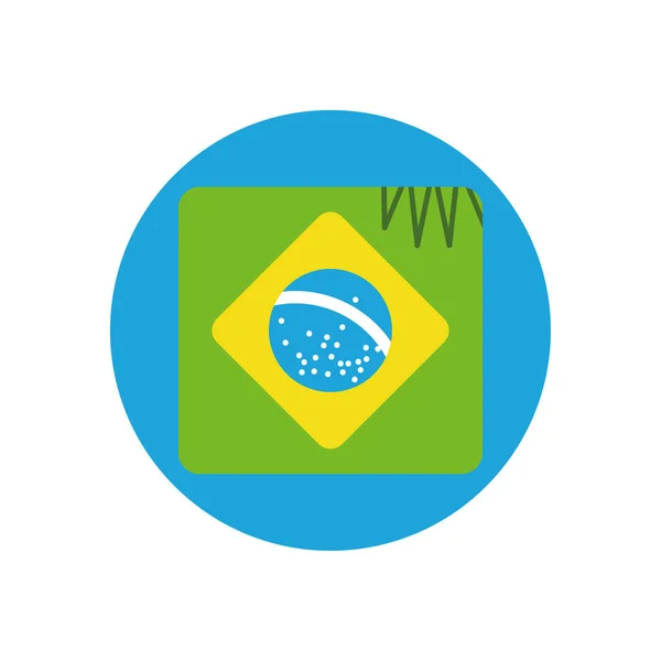 Isolated garota from brazil vector design — 스톡 벡터