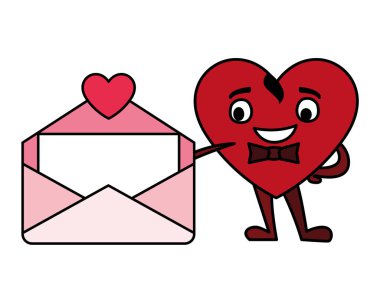 kalp kırmızısı, eller ve zarf, Sevgililer Günü kartı, afiş, poster, broşür, baskı için tasarım