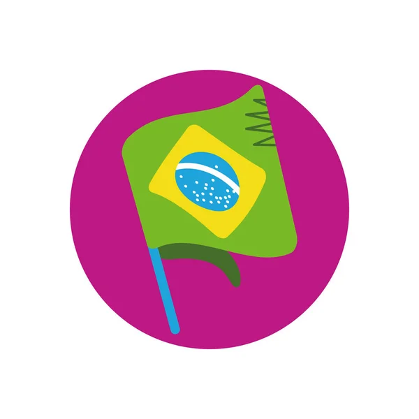 Geïsoleerde garota van Braziliaans vector ontwerp — Stockvector