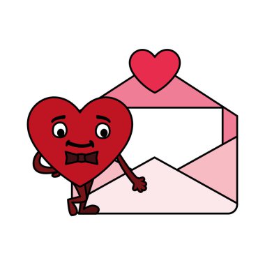 kalp kırmızısı, eller ve zarf, Sevgililer Günü kartı, afiş, poster, broşür, baskı için tasarım