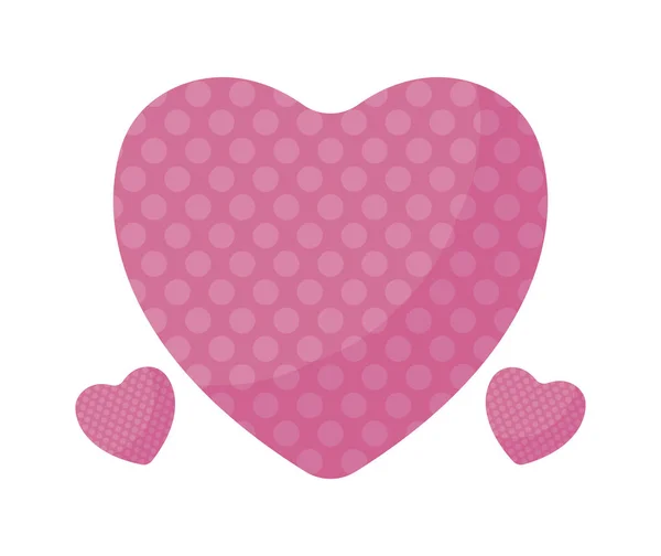Любите розовое сердце — стоковый вектор