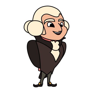 Başkan George Washington beyaz arka planda