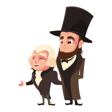 Başkan George Washington ve Abraham Lincoln 'un karikatürü, Başkanlık Günü