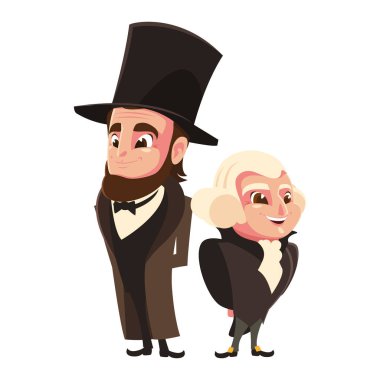 Başkan George Washington ve Abraham Lincoln 'un karikatürü, Başkanlık Günü