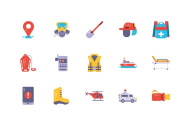 Acil durum simgesi vektör tasarımı