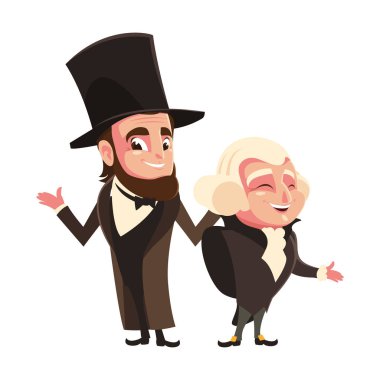 Başkan George Washington ve Abraham Lincoln 'un karikatürü, Başkanlık Günü