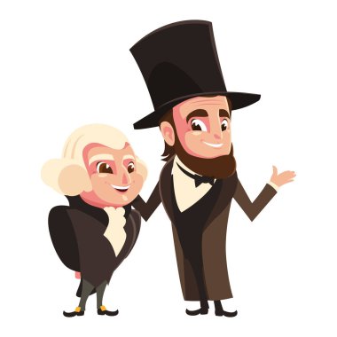 Başkan George Washington ve Abraham Lincoln 'un karikatürü, Başkanlık Günü