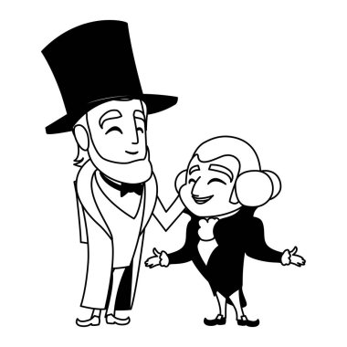 Başkan George Washington ve Abraham Lincoln 'un karikatürü, Başkanlık Günü