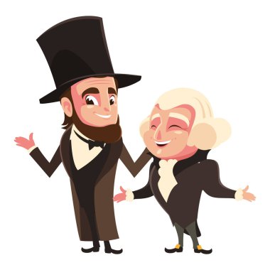 Başkan George Washington ve Abraham Lincoln 'un karikatürü, Başkanlık Günü