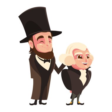 Başkan George Washington ve Abraham Lincoln 'un karikatürü, Başkanlık Günü