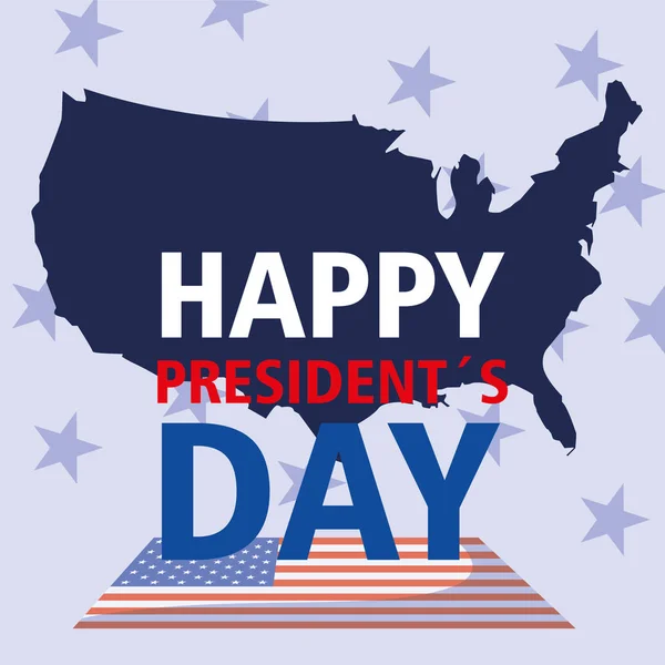 Mutlu Başkan Günü, tebrik kartı, Amerika Birleşik Devletleri kutlamaları — Stok Vektör