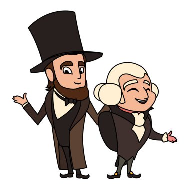 Başkan George Washington ve Abraham Lincoln 'un karikatürü, Başkanlık Günü
