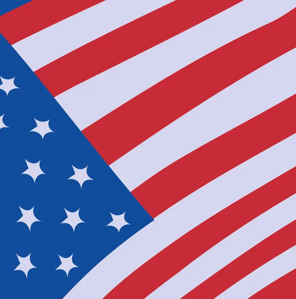 Σημαία Ηνωμένων Πολιτειών Σε λευκό φόντο — Διανυσματικό Αρχείο
