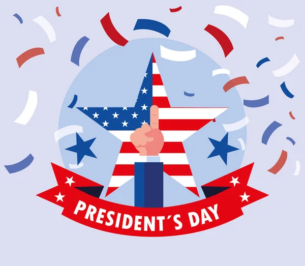 Поздравительные открытки на день президента, празднование Соединенных Штатов Америки — стоковый вектор