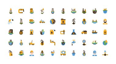 Isolated fracking icon set vector design clipart