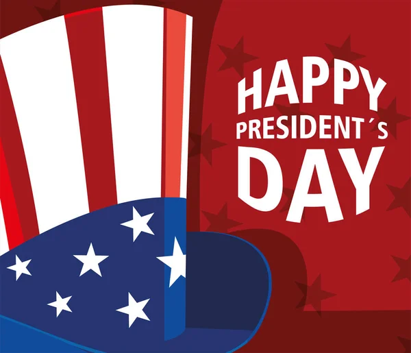 Etichetta happy president day, biglietto di auguri, Stati Uniti d'America celebrazione — Vettoriale Stock