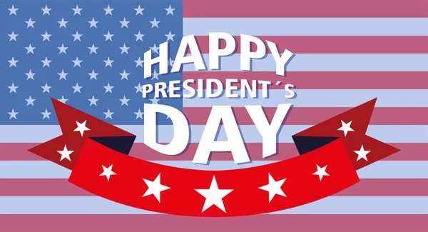 Etiqueta feliz día del presidente, tarjeta de felicitación, Estados Unidos de América celebración — Vector de stock