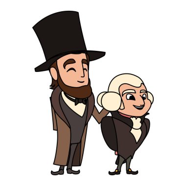 Başkan George Washington ve Abraham Lincoln 'un karikatürü, Başkanlık Günü