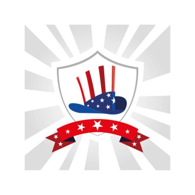 Amerikan bayrağı renginde şapka, Başkanlık Günü kartı