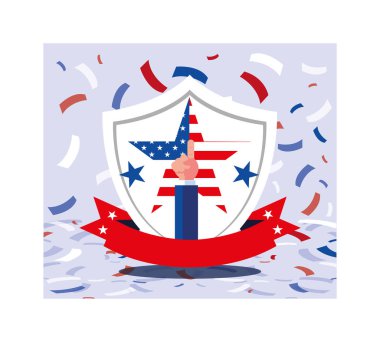 Amerikan bayrağı taşıyan bir yıldız, Başkanlık Günü kartı