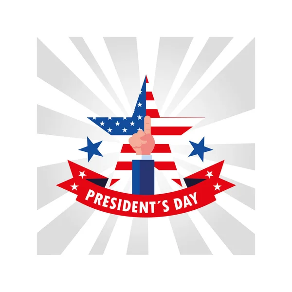 President day greeting card, United States of America celebration — Stock Vector