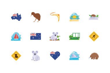 İzole edilmiş Avustralya ikonu vektör dizaynı