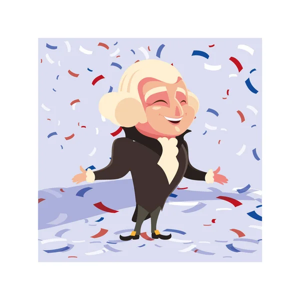 Präsident george washington, präsident day card — Stockvektor