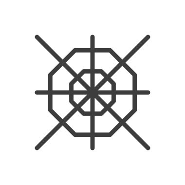 beyaz arka plan üzerinde korkunç örümcek ağı çizimi