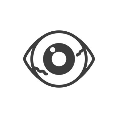 Beyaz arkaplanda korkunç cadılar bayramı silueti