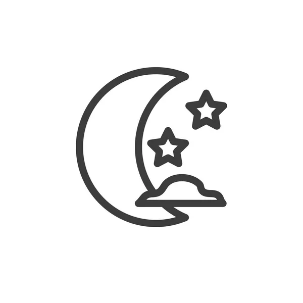 半月形轮廓,白色背景 — 图库矢量图片