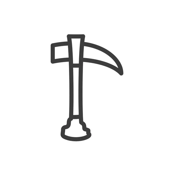 白い背景に斧の道具のシルエット — ストックベクタ