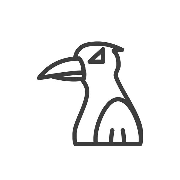 Silhouette d'oiseau corbeau noir sur fond blanc — Image vectorielle