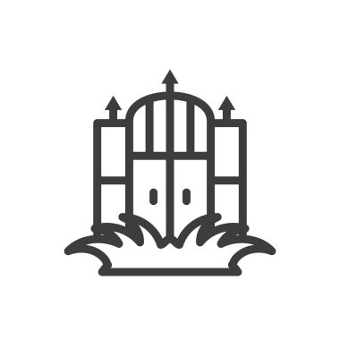 silhouette of iron railings on white background