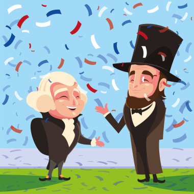 Başkan George Washington ve Abraham Lincoln 'un karikatürü, Başkanlık Günü