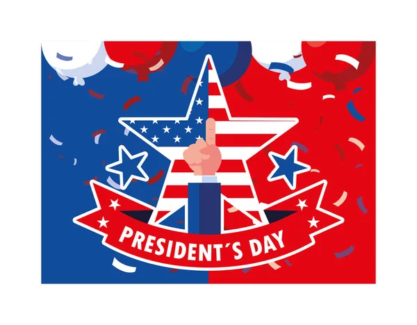 Tarjeta de felicitación del día del presidente, Estados Unidos de América celebración — Vector de stock