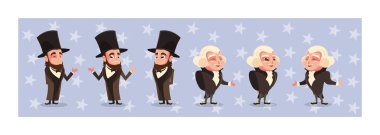 Başkan Abraham Lincoln ve George Washington, Başkanlık Günü kutlamaları.