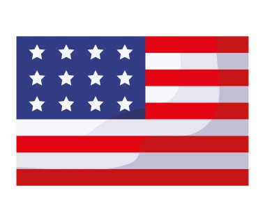 İzole edilmiş ABD bayrak vektör tasarımı