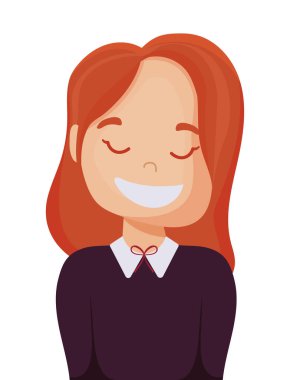 Avatar kadın kişi vektör tasarımı