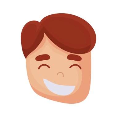 İzole edilmiş Avatar Adam baş vektör tasarımı